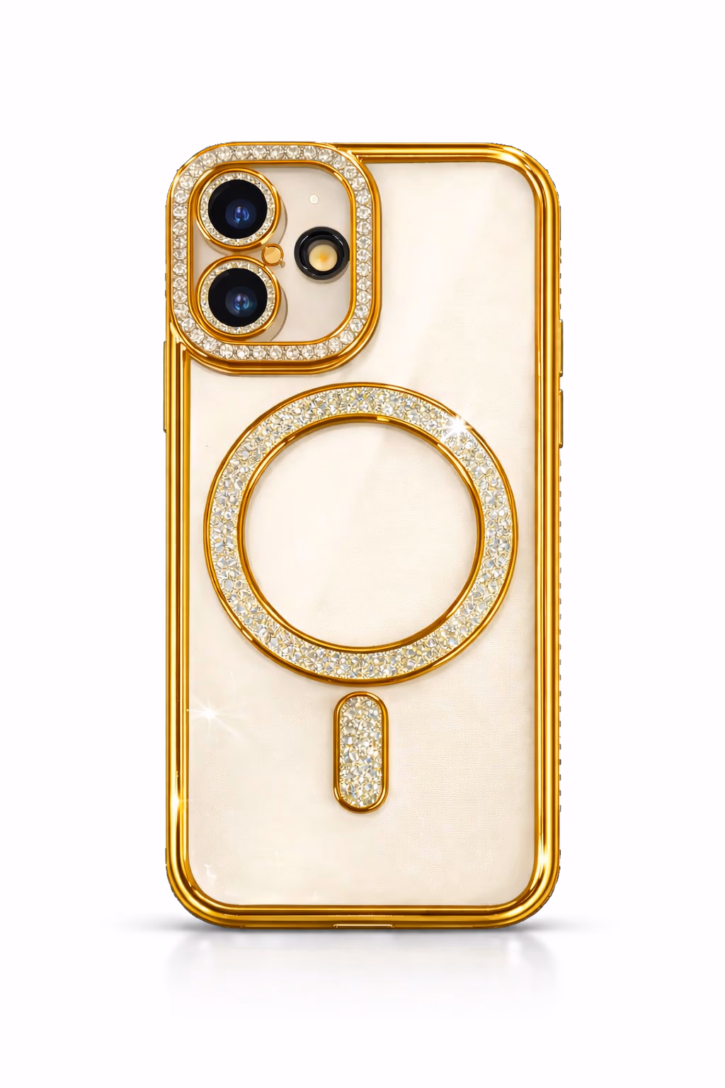 iPhone 16 - Bling Magsafe + Lens Protection - Gold